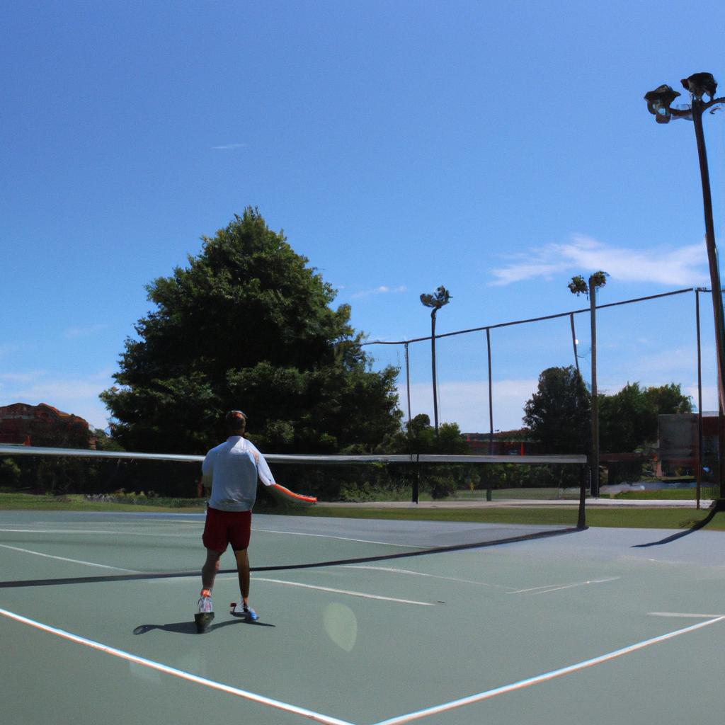 Person playing tennis in Baltimore